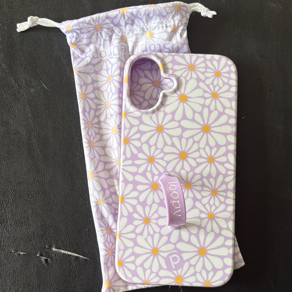 iPhone 16 plus Loopy Case Purple Daisy Phone Case
